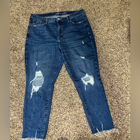 Old Navy women’s OG straight distressed jeans - Picture 1 of 3